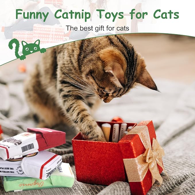 Nocciola 3 Pack Catnip Toys for Cats, Funny Cat Toys Filled - Image 7
