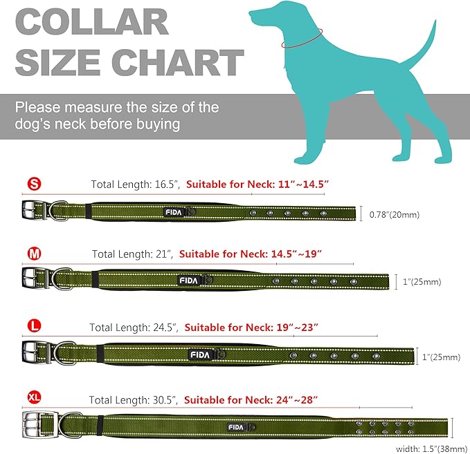 Fida Heavy Duty Dog Collar for Large Dogs, Ultra Comfortable Soft Neoprene - Image 6