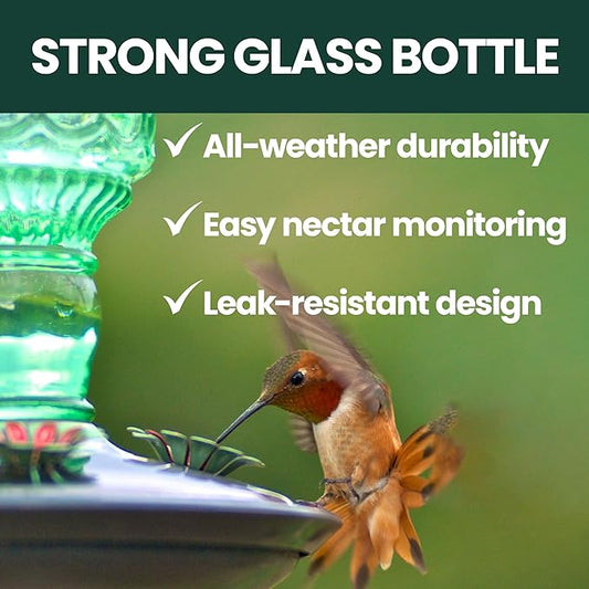 Perky-Pet Glass Bottle Hummingbird Feeder - Image 2