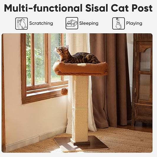 FUKUMARU Cat Scratching Post, Retro-Style Tall Scratch Posts - Image 2