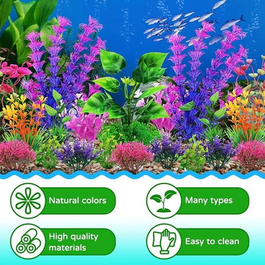 Aquarium Decorations Plants, Colorful Fish Tank Accessories, Fish Tank Plants - Image 2