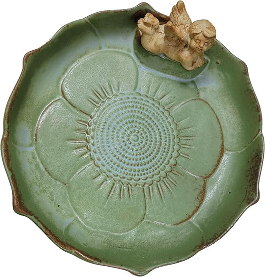 Ceramic Ground Bird Bath Bowl for Outside, BirdBath Bowl Only, Ground Bird - Image 2