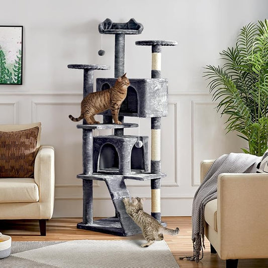 Yaheetech 70in Multi-Level Cat Tree Tall Cat Tower Cat Furniture - Image 2
