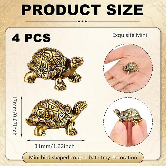 4 Pcs Mini Copper Bath Disk Ornaments Brass Bird Bath Purification Disks - Image 2
