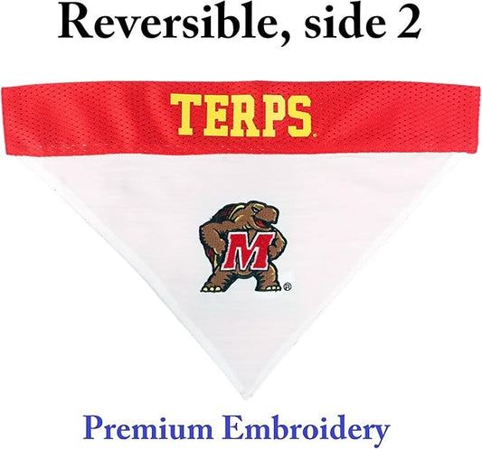 Pets First Collegiate Pet Accessories, Reversible Bandana, Maryland Terrapins - Image 2