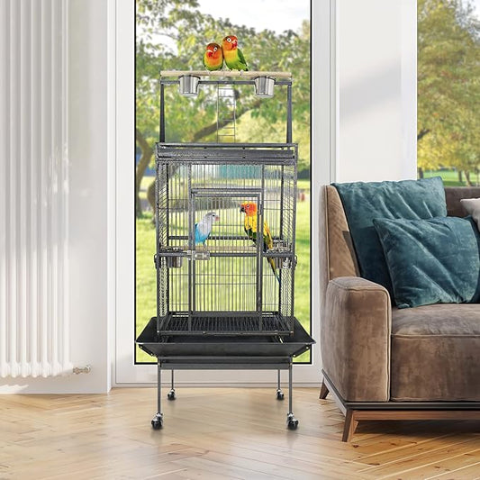 Nova Microdermabrasion 61 Inches Large Bird Cage Play Top Parrot Cockatiel - Image 2