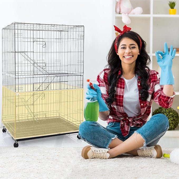 Shappy Large Bird Cage Seed Catcher, Bird Cage Cover Net Skirt Guard, - Image 7