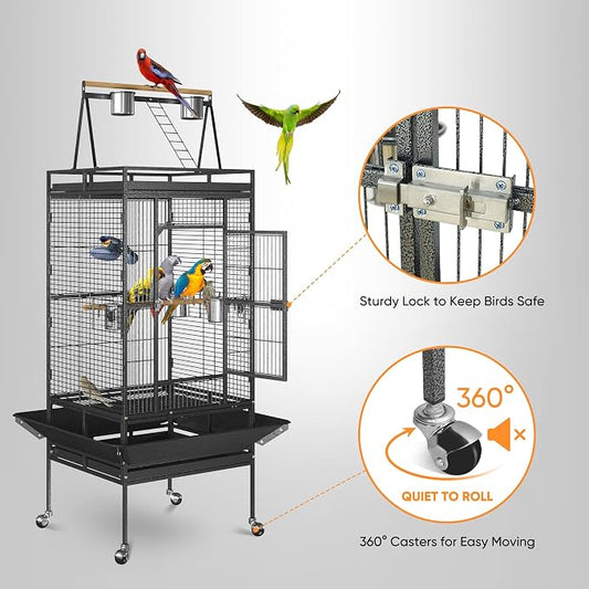 SUPER DEAL 68-inch Large Bird Cage - Image 2