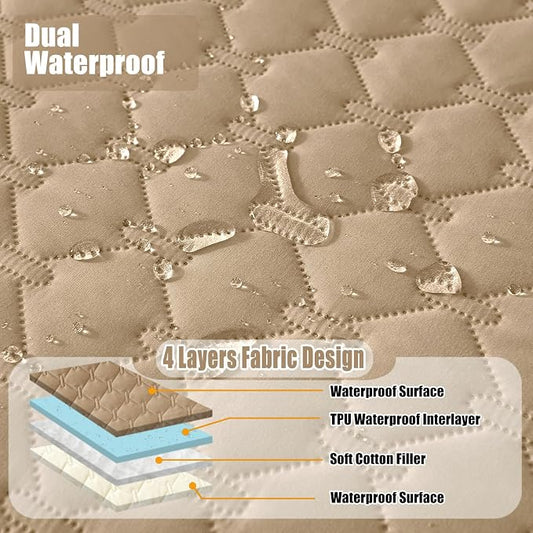 Smiry Waterproof Dog Bed Cover Blanket, Soft Reversible Pet Blanket, Washable - Image 2