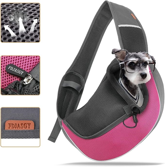 FDJASGY Pet Sling Carrier for Small Dogs Cats, Breathable Mesh Travelling Hand - Image 7