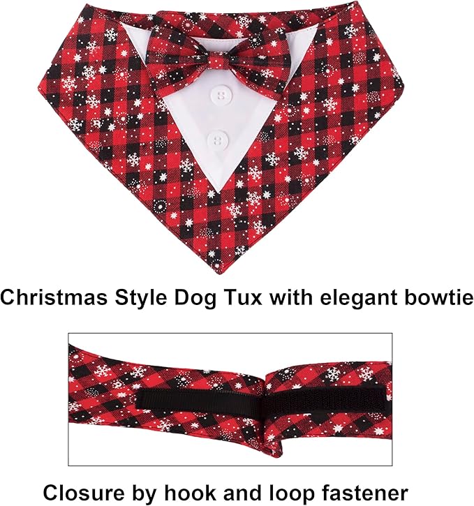 ADOGGYGO Christmas Dog Tuxedo Bandana - Image 5