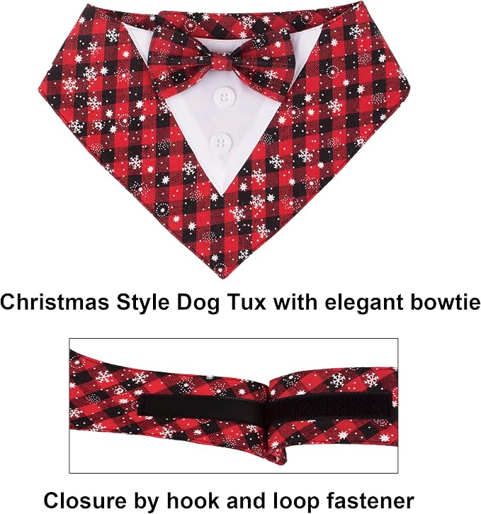 ADOGGYGO Christmas Dog Tuxedo Bandana - Image 4