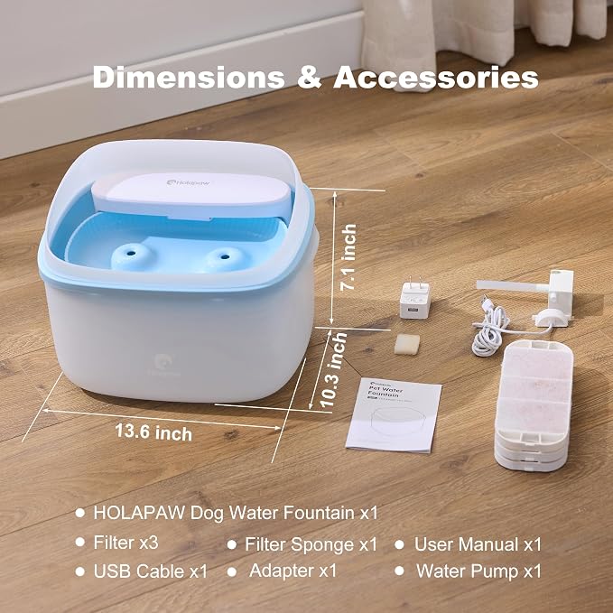 Dog Water Fountain for Large Dogs, 2.1Gal/8L Dog Water Bowl Dispenser, No Spill - Image 8