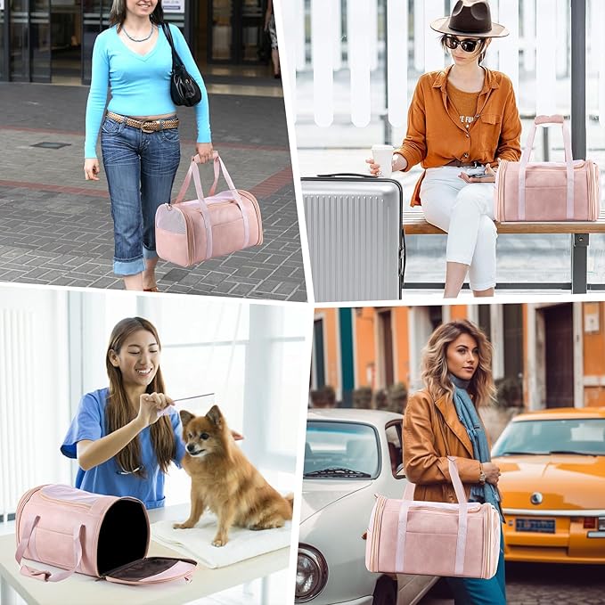 Fashion Leather Dog Carrier Cat Carrier Airline Approved Pet Carrier - Image 7