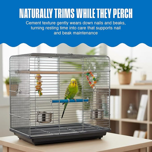 Penn-Plax Bird-Life Cement Trimmer-Perch, Naturally Trims Nails & Beak - Image 2