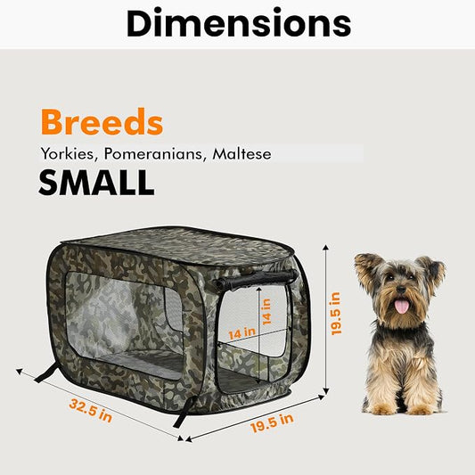 Beatrice Home Fashions Portable, Collapsible, Pop Up Kennel Travel Cat and Dog - Image 2