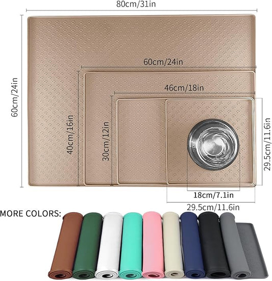 Ptlom Silicone Dog Food Mat Waterproof Pet Feeding Mat - Image 2