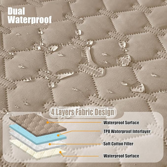 Smiry Waterproof Dog Bed Cover Blanket, Soft Reversible Pet Blanket, Washable - Image 2