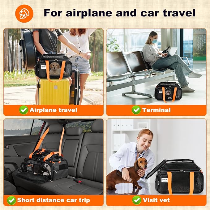 18x13.5x9 TSA Approved top and 1 Side Expandable pet Carrier - Image 6