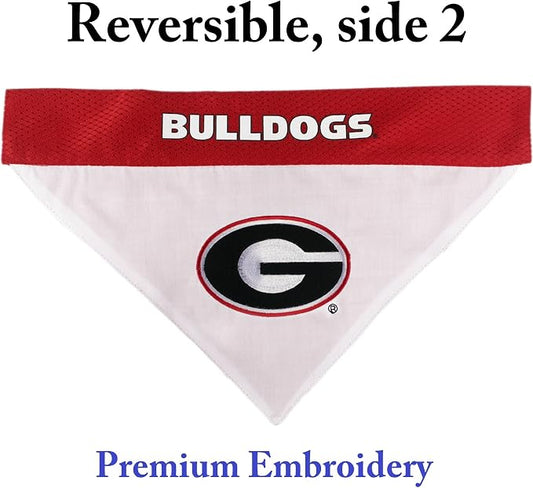 Pets First Collegiate Pet Accessories, Reversible Bandana, Georgia Bulldogs - Image 2