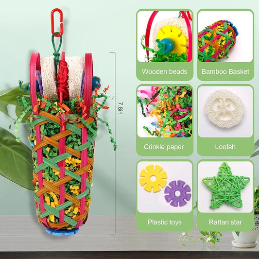 Kyouki Parakeets Toys, Love Birds, Small & Medium Parrots, Fun Foraging & - Image 2
