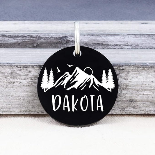 Ultra Joys Stainless Steel Pet ID Tag Dog Name Tags Personalized Front & Back - Image 2