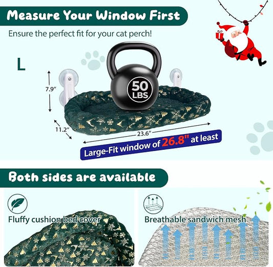 L&W BROS. 2-Pack Foldable Cat Window Perches - Image 2