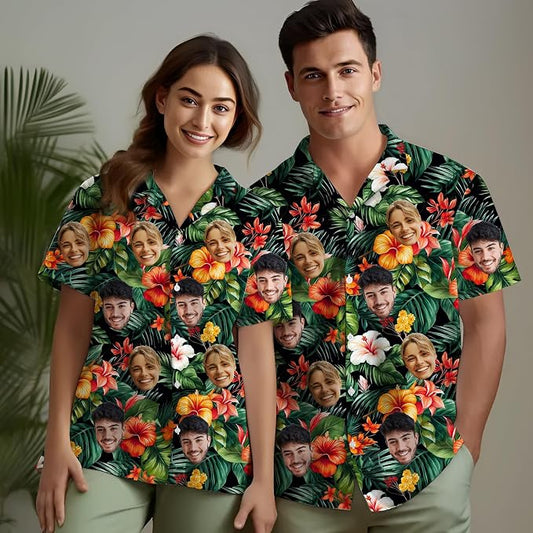 Custom Hawaiian Shirt with Face Photo Picture - Image 2