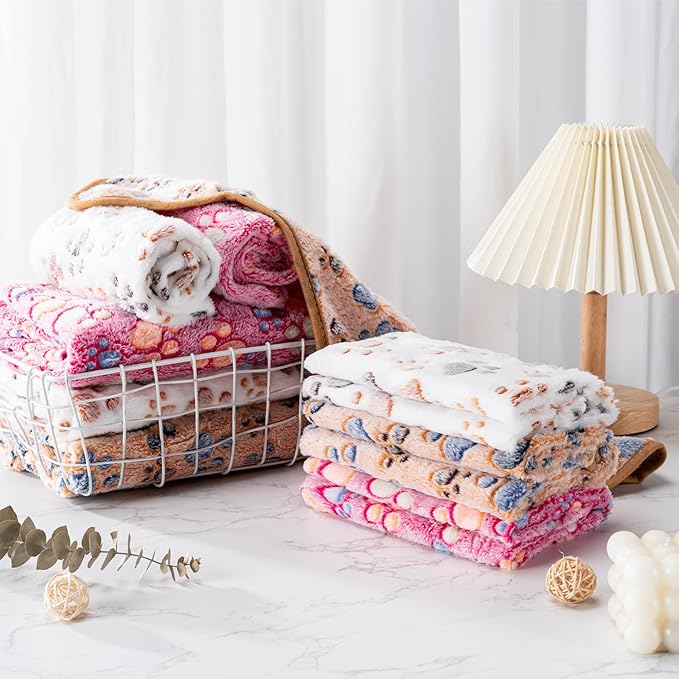 1 Pack 3 Blankets Super Soft Fluffy Premium Fleece Pet Blanket Flannel Paw - Image 7