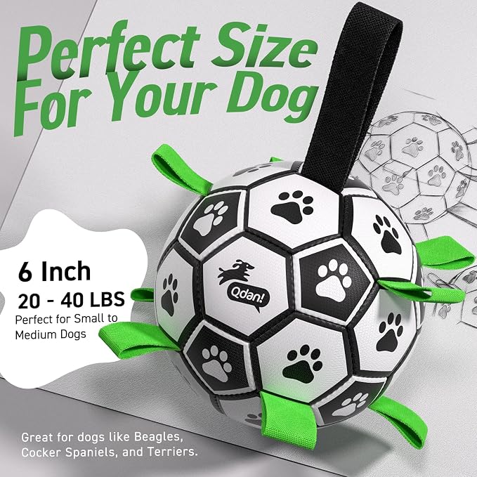 QDAN Dog Toys Dog Balls, World Cup Dog Soccer Ball - Image 9