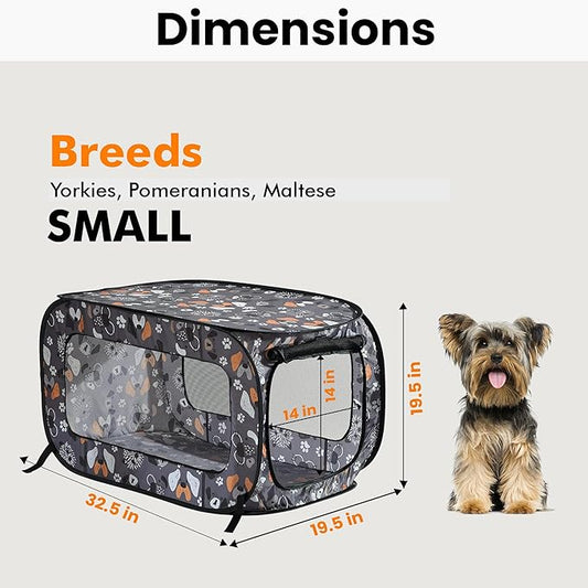 Beatrice Home Fashions Portable, Collapsible, Pop Up Kennel Travel Cat and Dog - Image 2