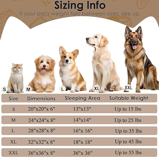 Extra Large Dog Beds, 36 Inch Human Dog Anxiety Relief Comfort Bed, - Image 2
