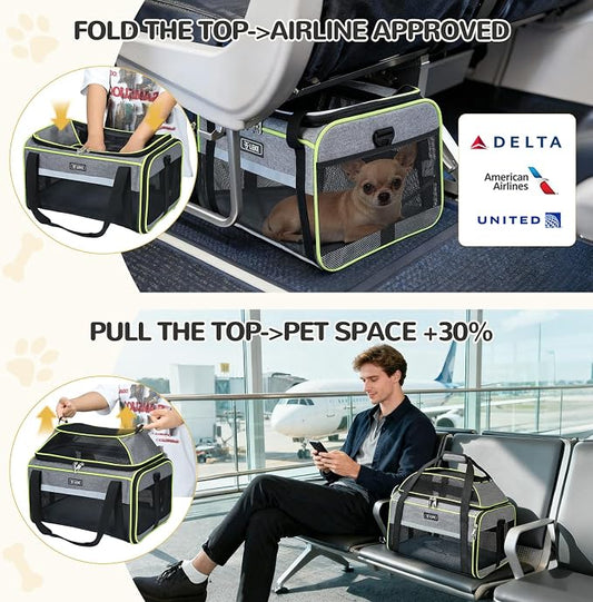 Lekereise Top-Expandable Pet Carrier 18x11x11Inch Delta American United Airline - Image 2