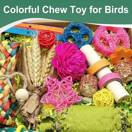 Natural Bird Toy Foraging Parrot Shredding Toys Box Conure Chewing Toys - Image 2