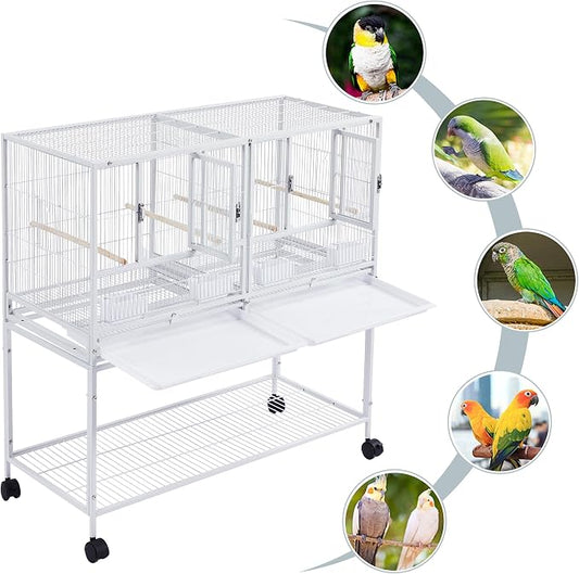 Yaheetech Stackable Divided Breeder Breeding Parakeet Bird Cage - Image 2