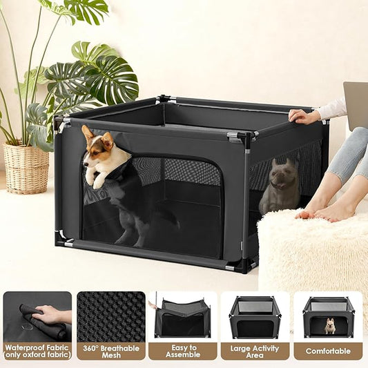 EHEYCIGA 42x42x26 Inches Puppy Playpen Without Top Cover - Image 2