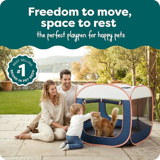FurHaven Portable Pet Playpen for Dogs & Cats, Extra Large Indoor Kitten Playpen - Image 2