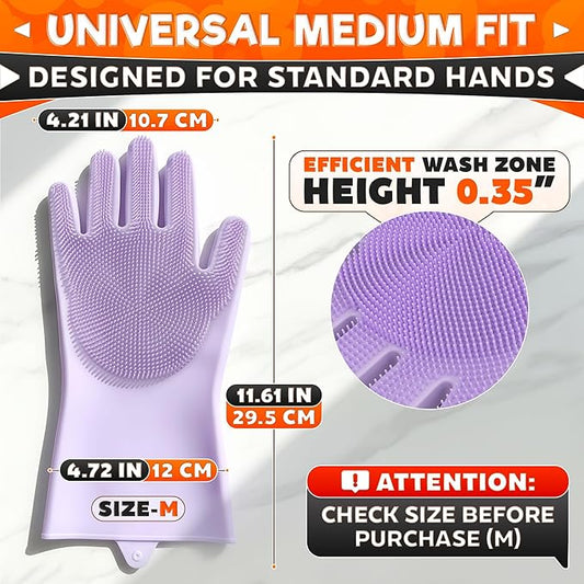 Cat & Dog Washing Gloves for Bathing – 2-in-1 Design Dog Scrubbing Gloves for - Image 2