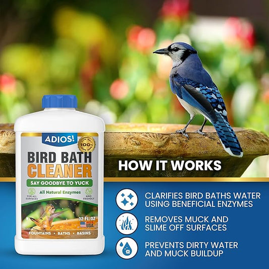 Bird Bath Cleaner for Outdoor Fountains and Bowls, Safely Cleans Metal - Image 2