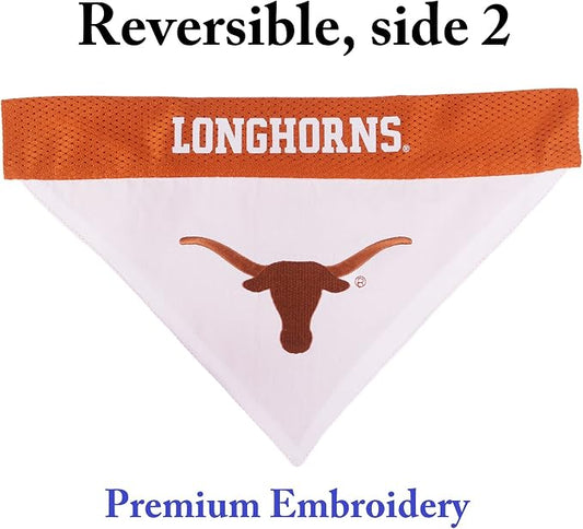 Pets First Collegiate Pet Accessories, Reversible Bandana, Texas Longhorns - Image 2