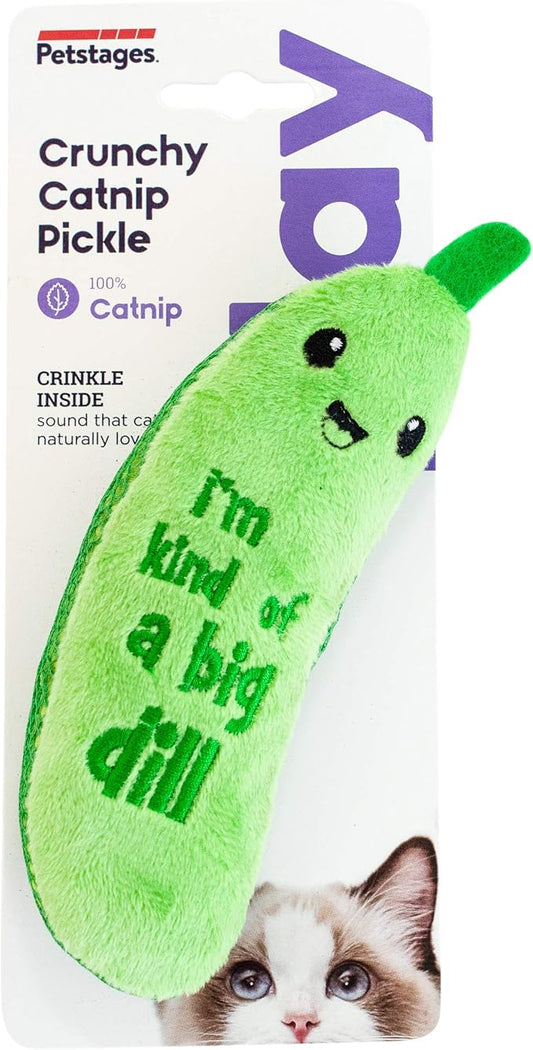 Catstages Crunchy Pickle Kicker Cat Toy – Plush Crinkle Toy - Image 2