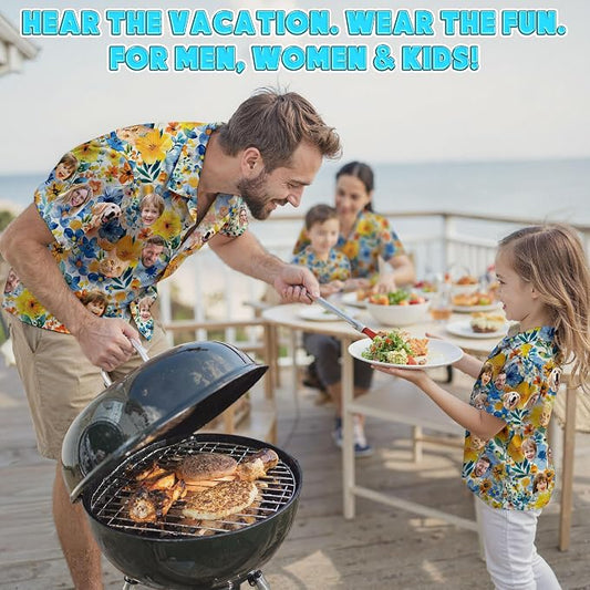 Custom Hawaiian Shirt with Face Photo Picture - Image 2