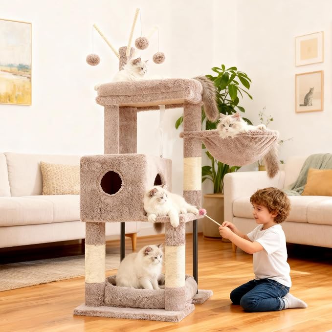 Heybly Cat Tree, 45.3-Inch Cat Tower - Image 9
