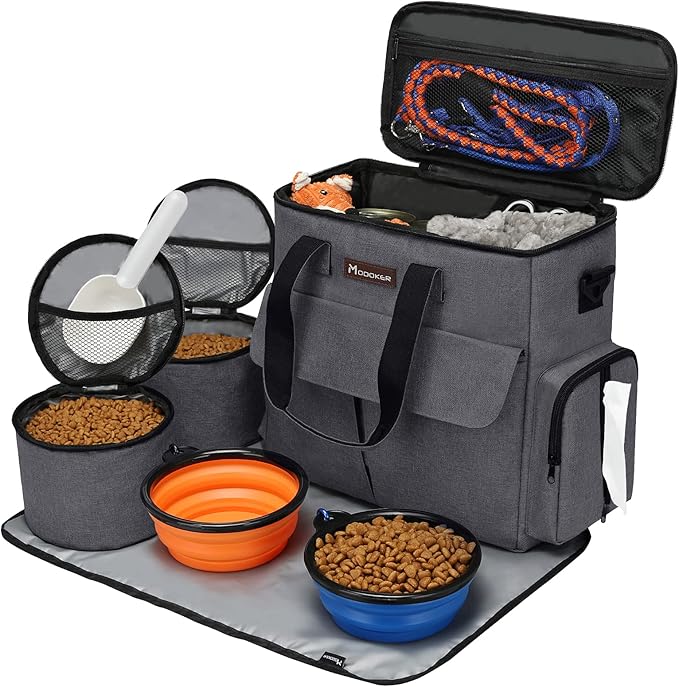 Modoker Airline Approved Pet Travel Bag, Weekend Dog Travel Set - Image 7