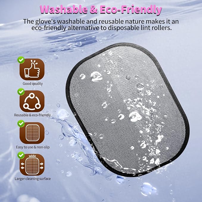 Pet Hair Removal Glove for Dogs & Cats, Newly Upgraded Reusable Electrostatic - Image 6