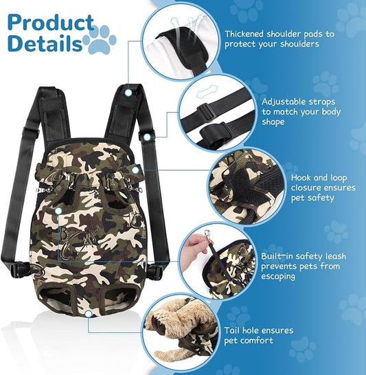 YUDODO Pet Dog Carrier Backpack Adjustable Dog Front Carrier, Legs Out Easy-Fit - Image 2