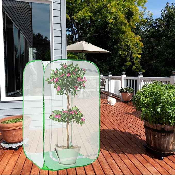 36" Garden Mesh Plant Enclosure Cover, Pop-up Garden Mesh Plant Cover - Image 9