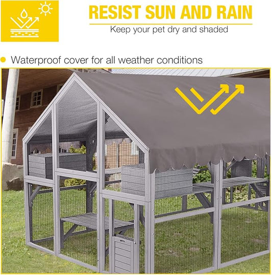 Aivituvin Extra Large Catio Outdoor Cat Enclosure Window Design - Image 2
