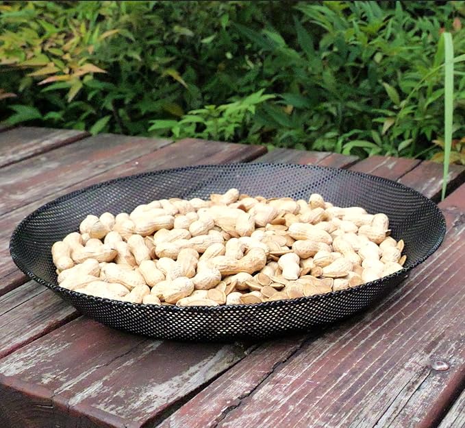 2pcs Metal Round Bird Feeders Tray, Wild Birds Seed Feeder, Mesh Tray Outdoor - Image 7