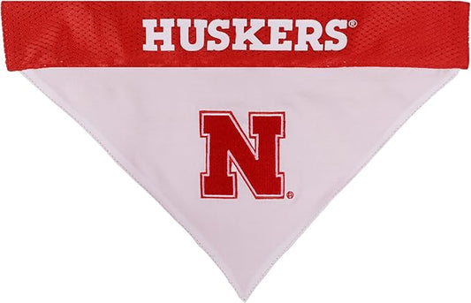 Pets First Collegiate Pet Accessories, Reversible Bandana, Nebraska Cornhuskers - Image 2